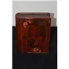 Image 4 : CARVED WOOD CHINESE KWAN YIN & CHINESE BOX W/DRAGON MOTIF (17" H) (2 PCS)
