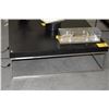 Image 1 : CONTEMPORARY CHROME & WOOD LOW TABLE, (37 1/2" X 37 1/2")
