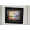 Image 1 : FRAMED OIL ON CANVAS "HAWAIIAN SUNSET"; SIGNED (13" X 15")