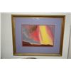 Image 1 : FRAMED WATERCOLOR, "KILAUEA VOLCANO"; UNKNOWN ARTIST (16" X 20")