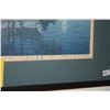 Image 2 : FRAMED UKIOUE WOODBLOCK PRINT, "MOONLIGHT REFLECTIONS ON RIVER"; SIGNED