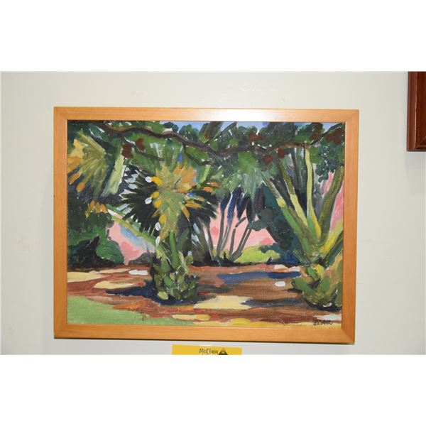 FRAMED OIL ON CANVAS, "NA PALI COAST, KAUA'I); SIGNED (18" X 22")