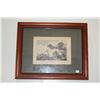 Image 1 : FRAMED ANTIQUE PRINT, "DEATH OF CAPTAIN COOK AT OWHYWHEE - SANDWISH ISLES"