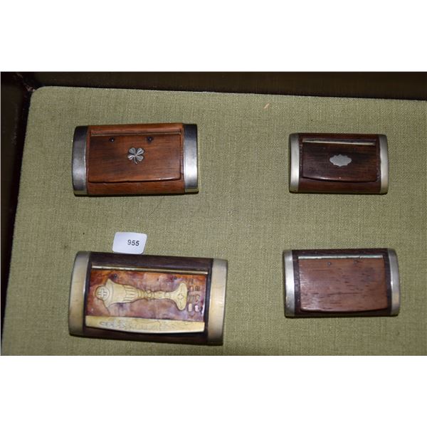 TOBACCO/SNUFF BOXES (4 PCS)