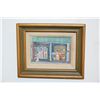 Image 1 : FRAMED OIL PAINTING "CINDY'S LEI SHOP"; SIGNED DORMAN, 1979 (10 1/2" X 9")