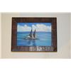 Image 1 : FRAMED OIL ON CANVAS, "HOKULE'A" BY HIRSCHER (6 1/2" X 8 1/2")