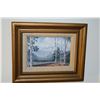 Image 1 : FRAMED OIL ON CANVAS, "RAIN OVER KOLEKOLE PASS"; SIGNED PAUAHI CLARK, (10 1/2" X 9")