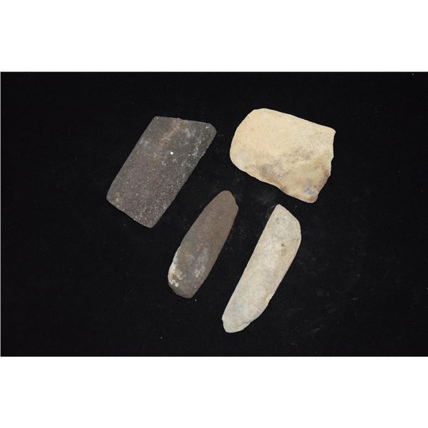 PRE-CONTACT HAWAIIAN FILES, 2 CORAL & 2 POUROUS BASALT (USED FOR CUTTING & SHAPING) (4 PCS)