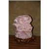 Image 1 : CHINESE ROSE QUARTZ VASE ON STAND (7 1/2")