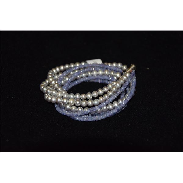 TANZANITE & PEARL BRACELET