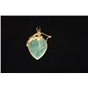 Image 1 : 18K JADE PENDANT (JADE IS CRACKED)