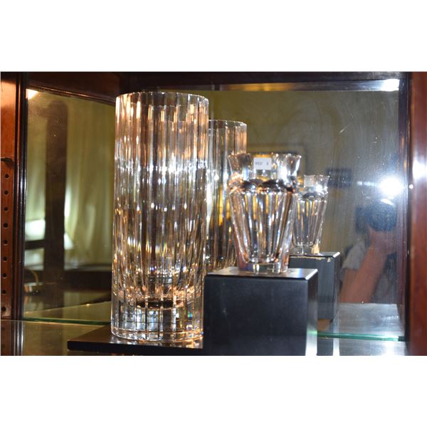 LARGE BACCARAT VASE & SMALL BACCARAT "NELLY" VASE, (2 PCS)