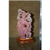 Image 1 : ROSE QUARTZ BEAUTY W/CHILD ON STAND (7 1/4")