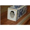 Image 2 : CHINESE BLUE & WHITE PORCELAIN PILLOW (11" L)
