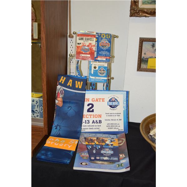 HAWAII PRO-BOWL MEMORABILIA: MISC PASSES, GUIDES & FLAGS