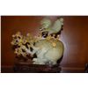 Image 1 : AGATE VASE W/JADE CHICKEN LID (8 1/2" H)