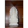 Image 1 : WHITE STONE BUDDHA (11 1/2" H) (GIVEN TO REV. CLARENCE GUERREIRO BY TERRANCE KNAPP)