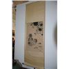 Image 1 : VINTAGE CHINESE POLYCHROME HAND PAINTED SCROLL OF PEKINGESE DOGS (SOME DAMAGE)