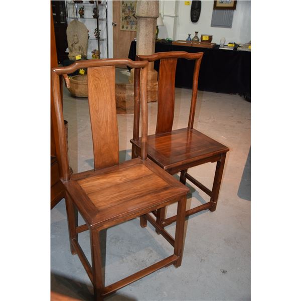 CHINESE CLASSIC BLACKWOOD CHAIRS, CHING (PAIR)