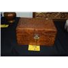 Image 1 : CARVED WOODEN BOX  (7 1/2" X 14" X 9")