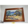 Image 1 : FRAMED OIL ON BOARD "HAWAIIAN HOMESTEAD"; SIGNED TERRANELLA (ANDREA) (21" X 28")