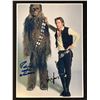 Image 1 : HARRISON FORD AND PETER MEHEW DUAL SIGNED STAR WARS 8 X 10 ( RA COA)