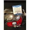 Image 2 : RONALD JONES III SIGNED TAMPA BAY FULL SIZE SPEED REP HELMET ( JSA COA)