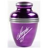 Image 1 : UNDERTAKER SIGNED METALLIC PURPLE URN ( BECKETT COA)