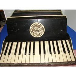 Early Wood & Black Mother of Pearl Accordion