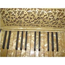 White Mother of Pearl Case Accordion