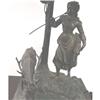 Image 2 : Bronze and Spelter Lamp, Girl with Caribou