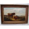 Image 1 : Ernest Lotichius Oil on Canvas of Cows