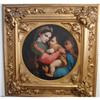 Image 1 : Early Madonna & Child Oil on Canvas Orante Frame