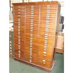 Oak 88 Drawer File  with Raised panels