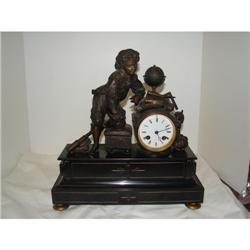 Figural French Mantle Clock