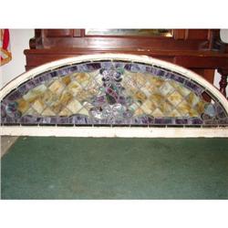 Leaded Glass Arched Transom Window