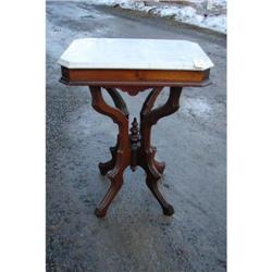 Small Rectangular Marble Top Table.