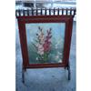 Image 1 : victorian Firescreen w/ Oil Painting on Front