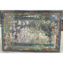 Large Stained Glass Floral Piece