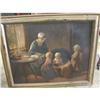 Image 1 : Oil on Board of Woman with 3 Children