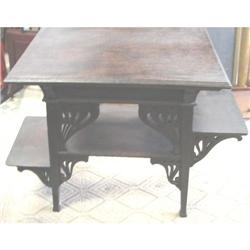 Ornate 3 Tier Oak Table