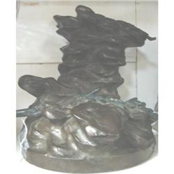 Bronze Rock sculpture