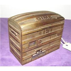 Antique Cast Iron Dime Registering Bank