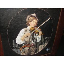 Needlepoint of Musician