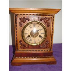 Wood Case Antique Mantle Clock