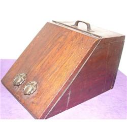 Antique Wood Coal Hod