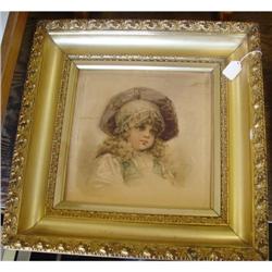Victorian Print of Little Girl