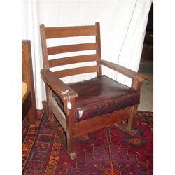 Matched Pair Arts & Crafts Rocker & Chair
