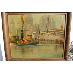 Signed Max Kuehne Oil on Board