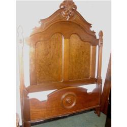 Victorian Bed Tall Walnut Bed